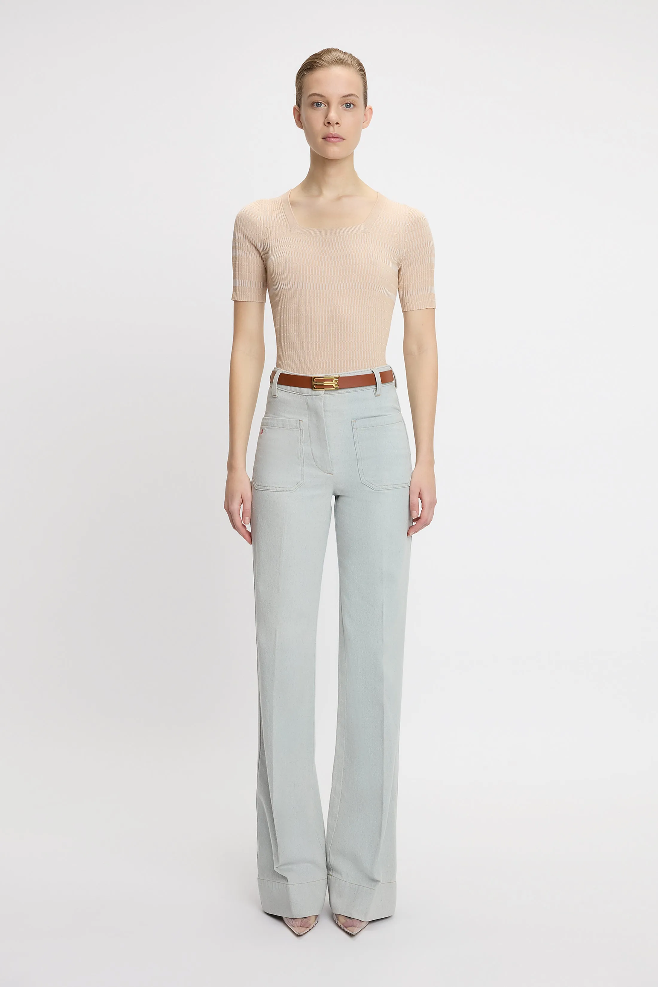 Alina High Waisted Jean In Light Azul sold by Victoria Beckham product image thumbnail 2