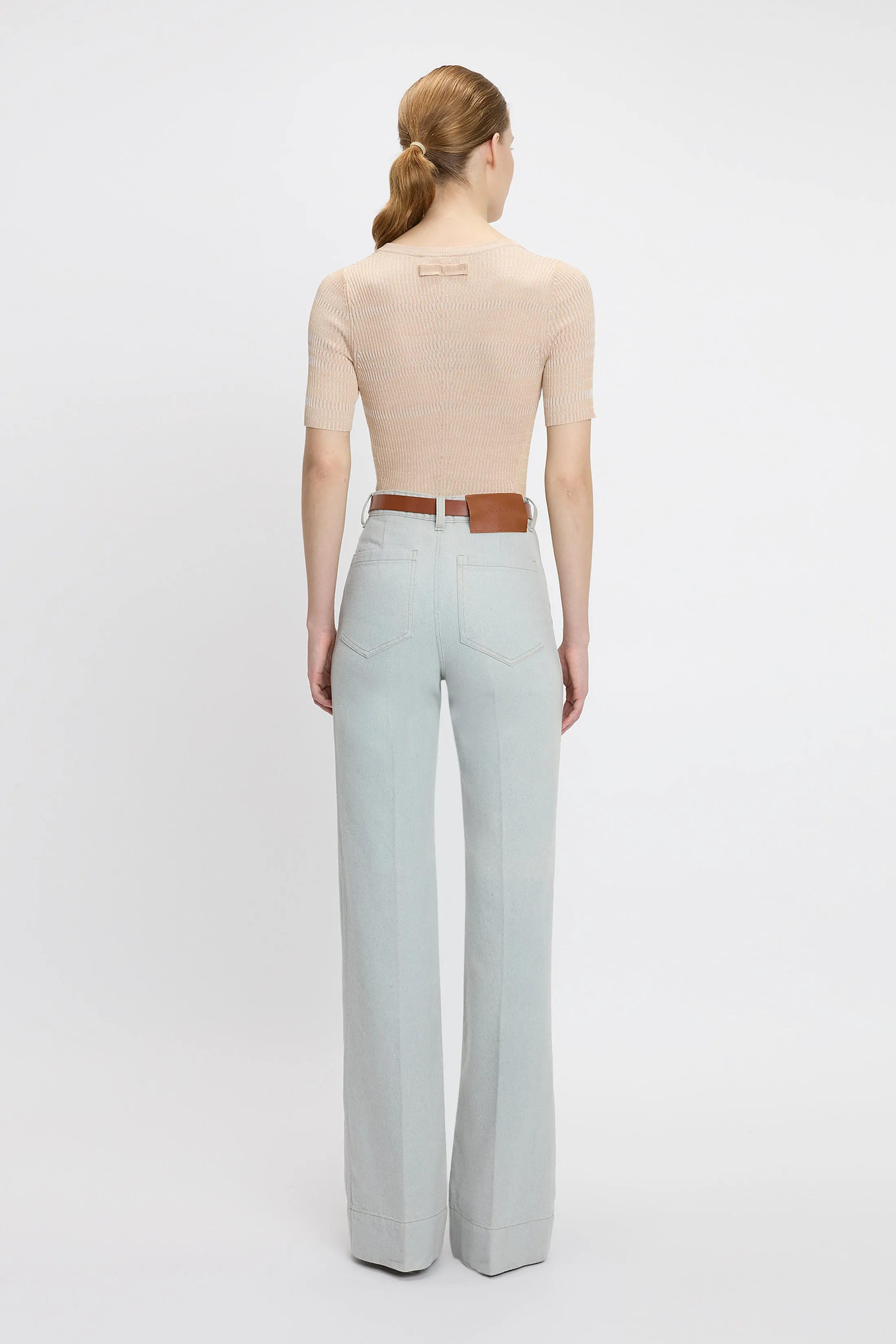 Alina High Waisted Jean In Light Azul sold by Victoria Beckham product image thumbnail 3