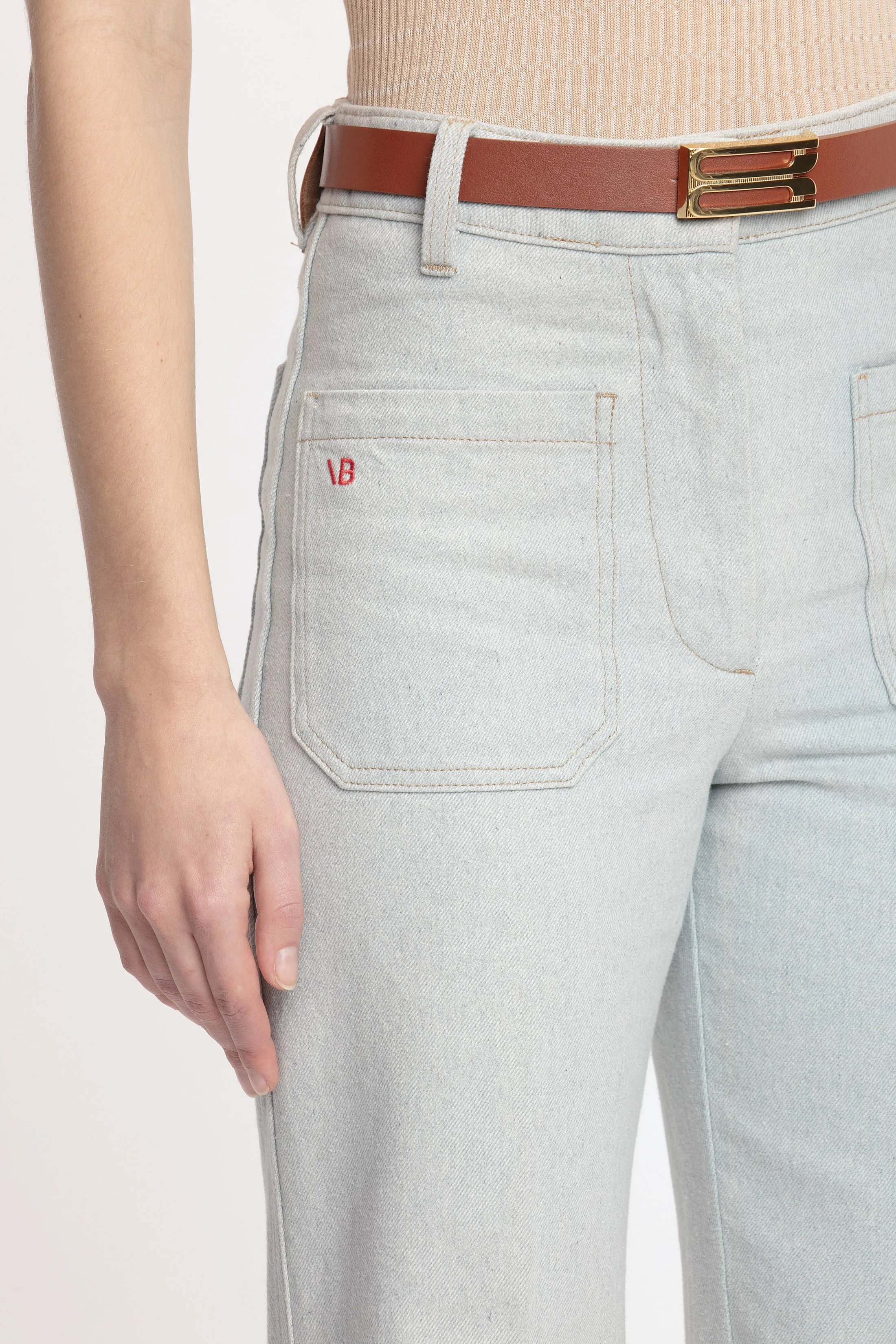 Alina High Waisted Jean In Light Azul sold by Victoria Beckham product image thumbnail 4