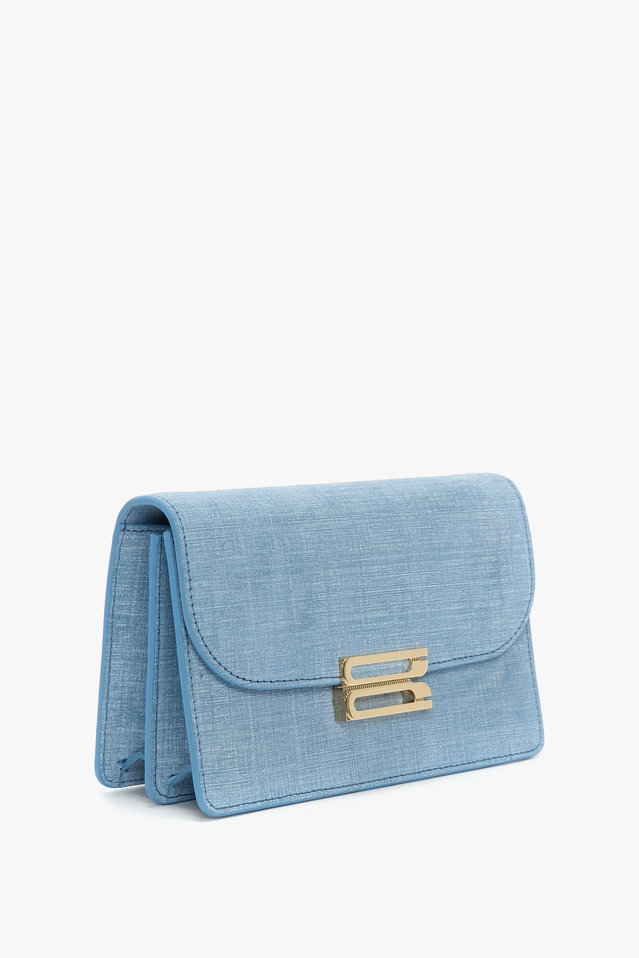 Mini Dorian Bag In Light Blue Chambray Effect Suede sold by Victoria Beckham product image thumbnail 2