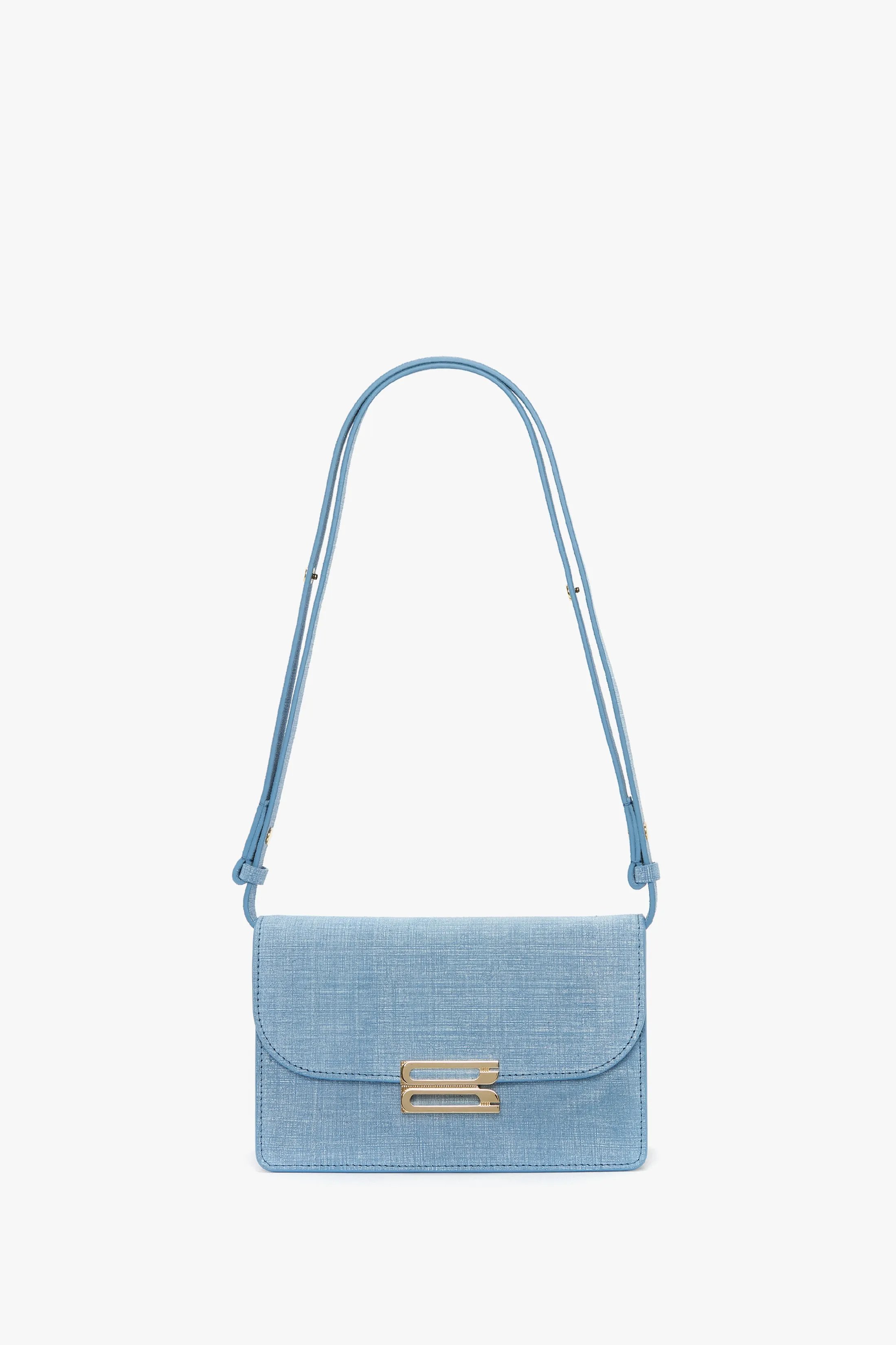 Mini Dorian Bag In Light Blue Chambray Effect Suede sold by Victoria Beckham