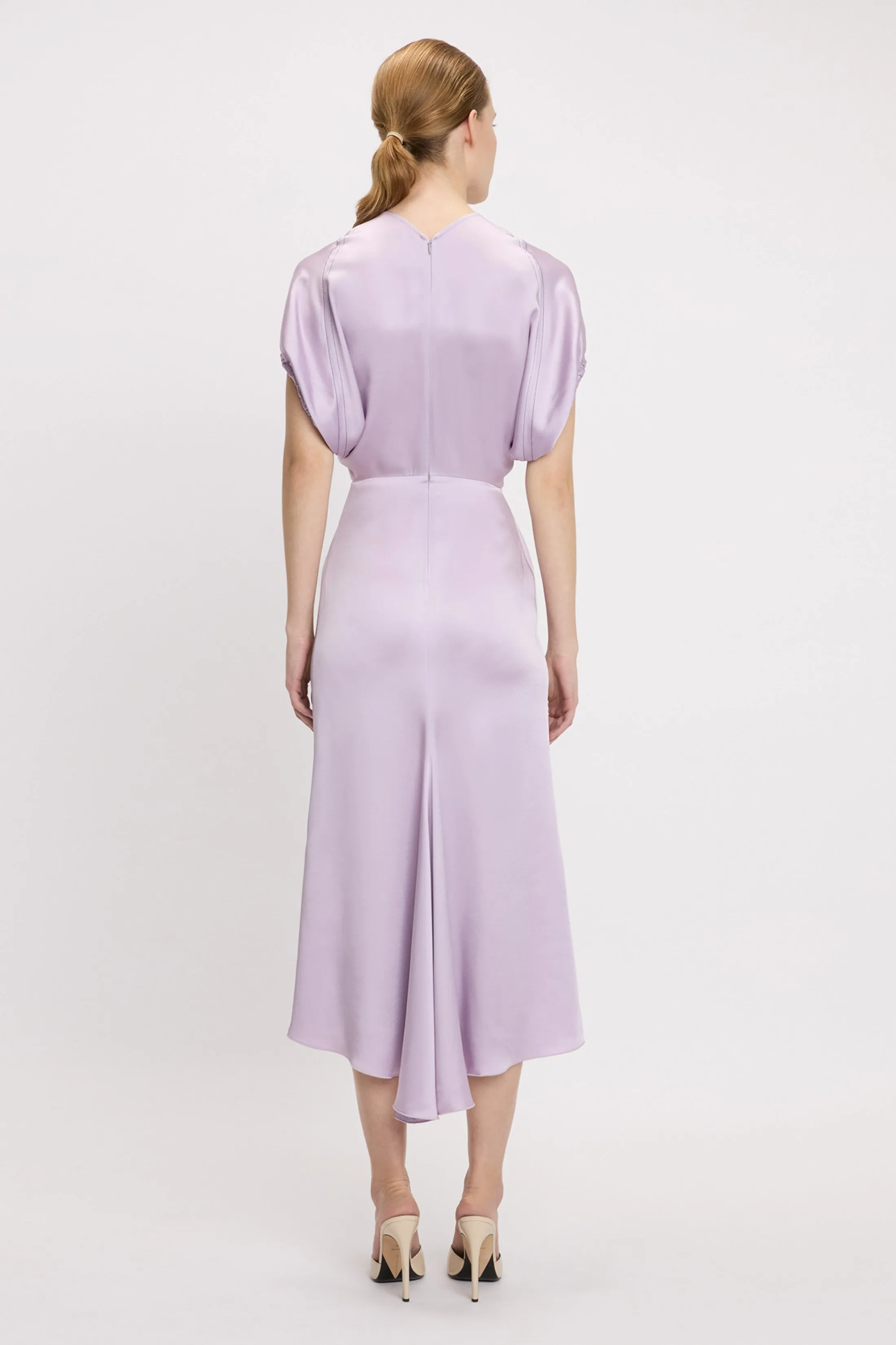 Blouson Detail Midi Dress In Petunia sold by Victoria Beckham product image thumbnail 4