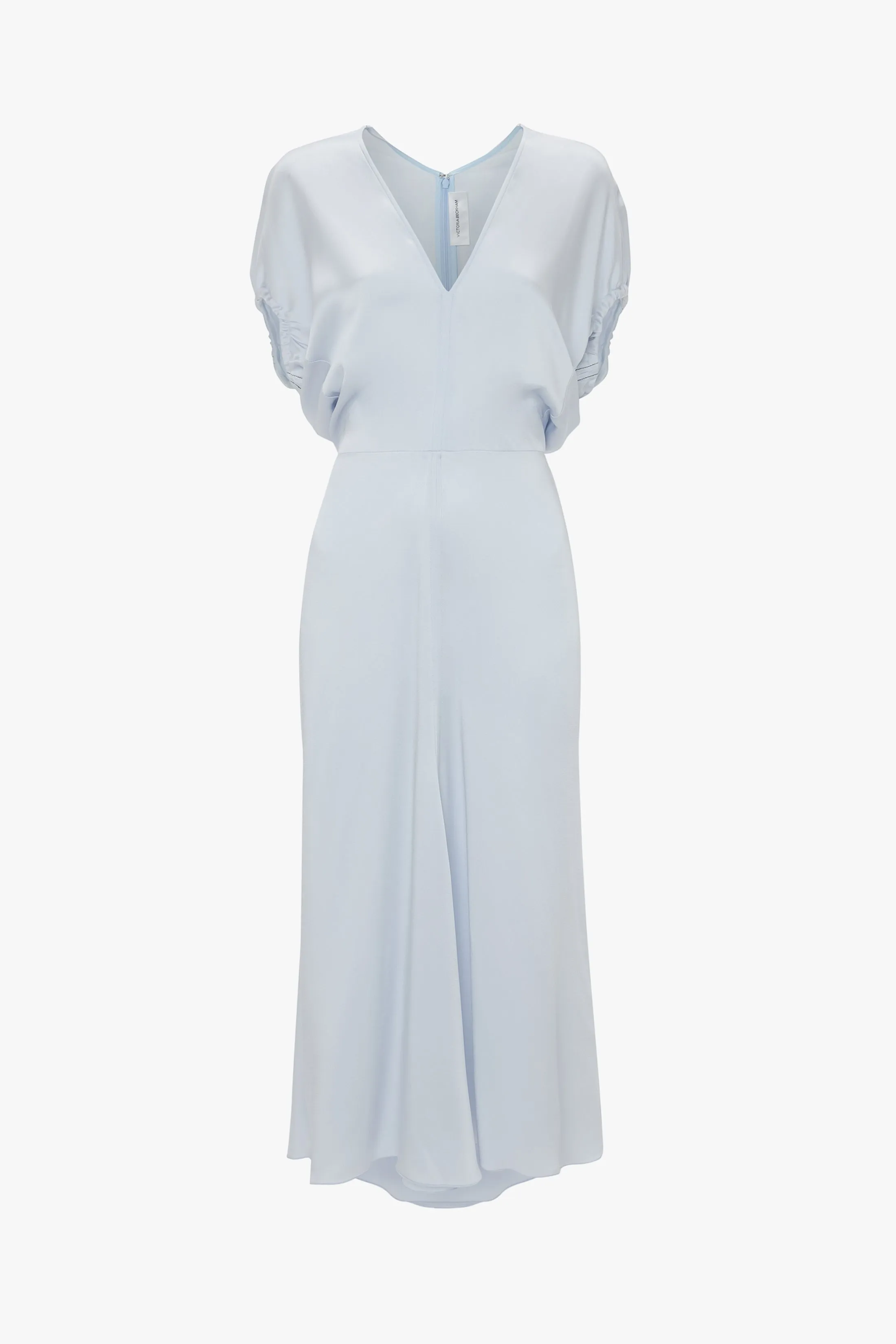 Blouson Detail Midi Dress In Ice sold by Victoria Beckham product image thumbnail 3