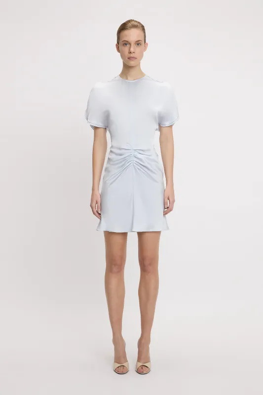 Gathered Waist Mini Dress In Ice sold by Victoria Beckham