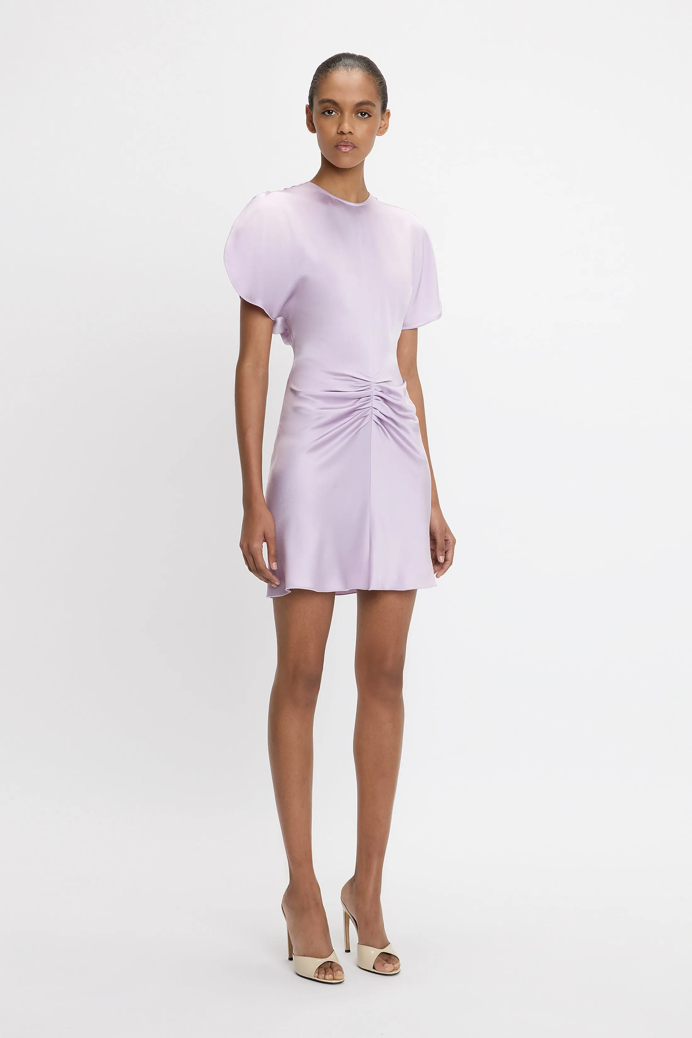 Gathered Waist Mini Dress In Petunia sold by Victoria Beckham product image thumbnail 2