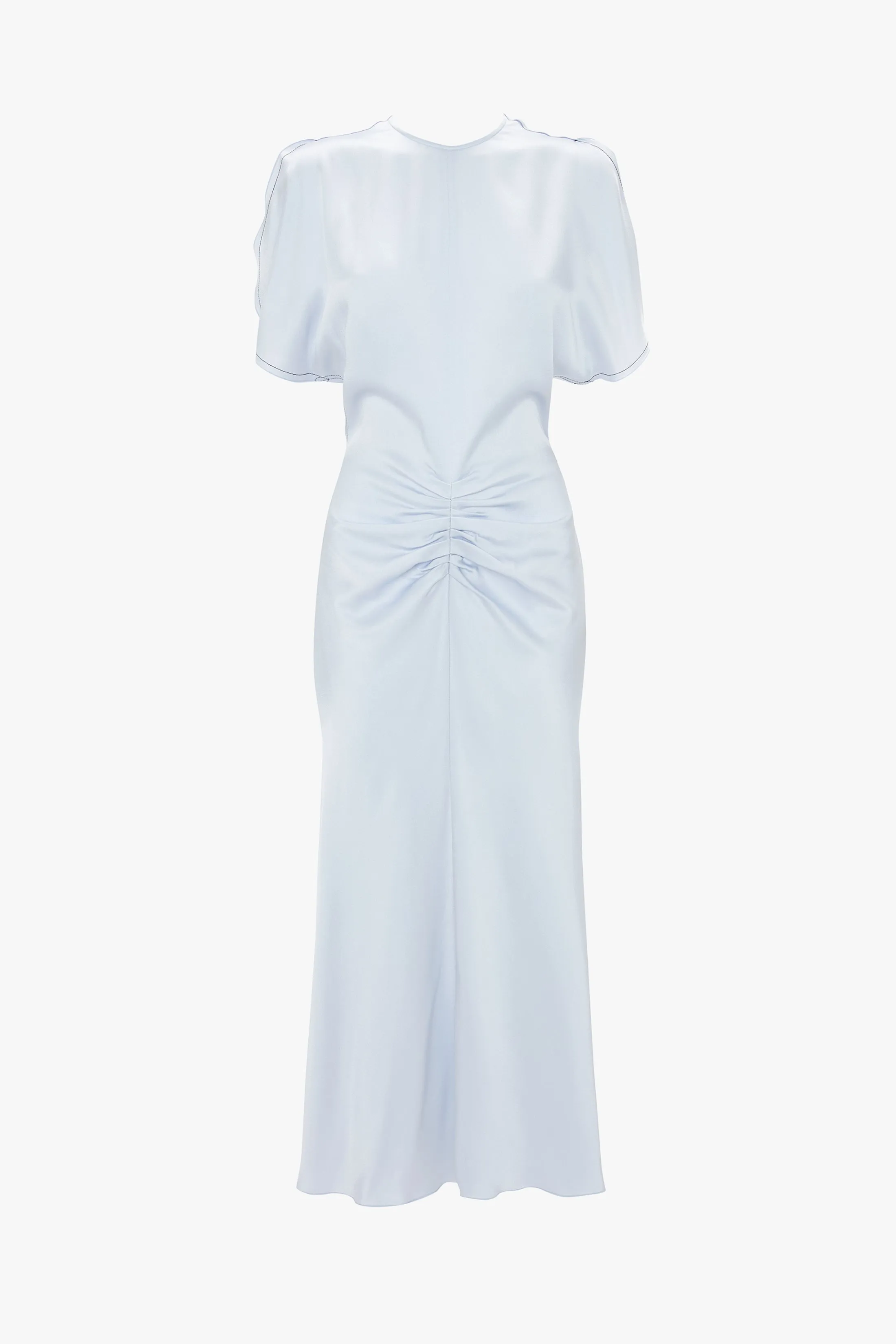 Gathered Waist Midi Dress In Ice sold by Victoria Beckham product image thumbnail 4