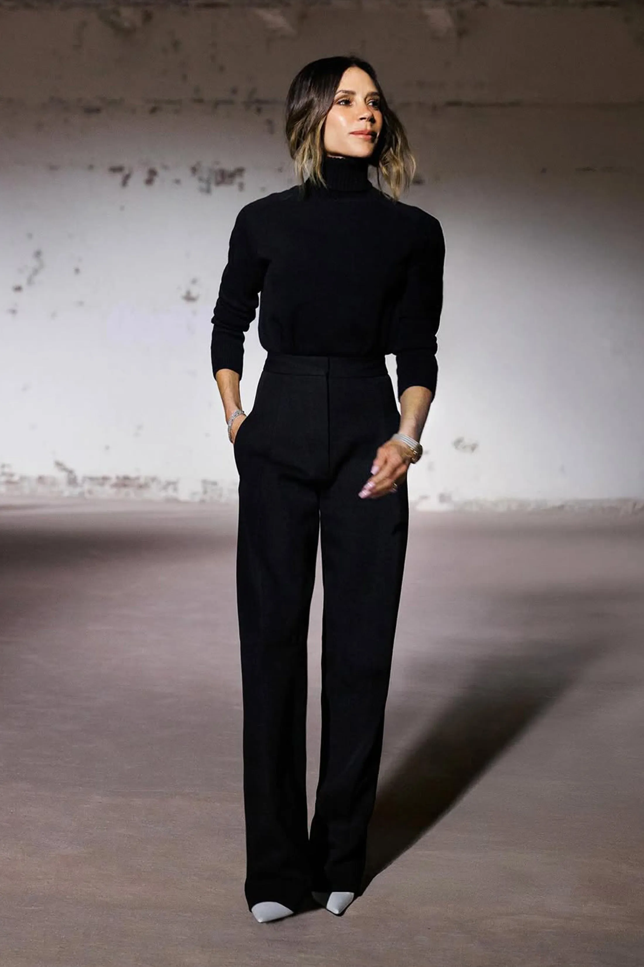 Sculptural Leg Trouser In Black sold by Victoria Beckham
