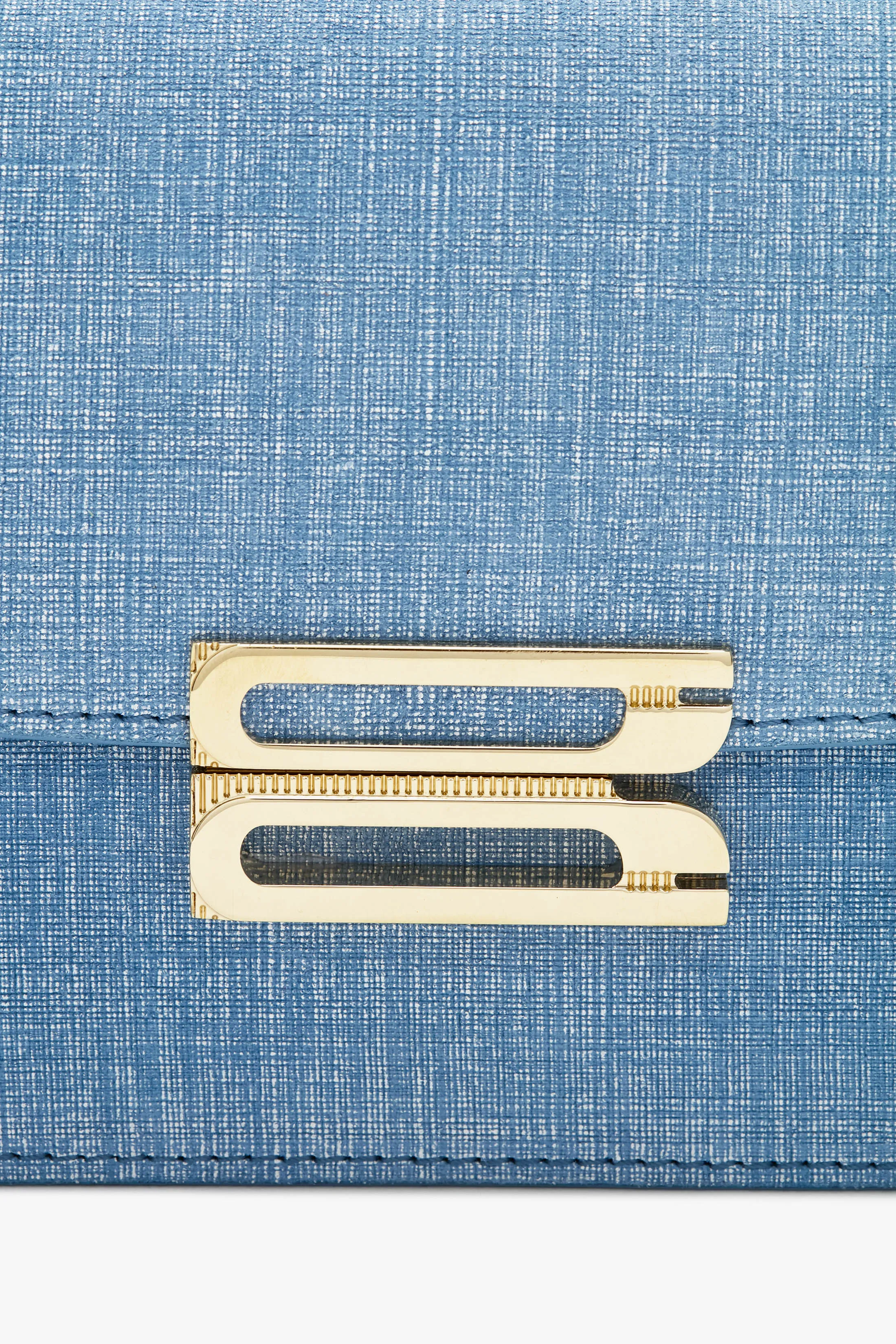 Nano Dorian Bag With Chain In Light Blue Chambray Effect Suede sold by Victoria Beckham product image thumbnail 5