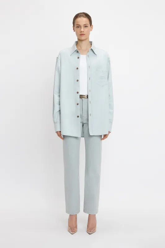 Oversized Men's Shirt In Light Azul sold by Victoria Beckham