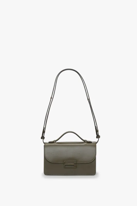 Tonal Mini Dorian Bag In Dark Khaki Smooth Leather sold by Victoria Beckham