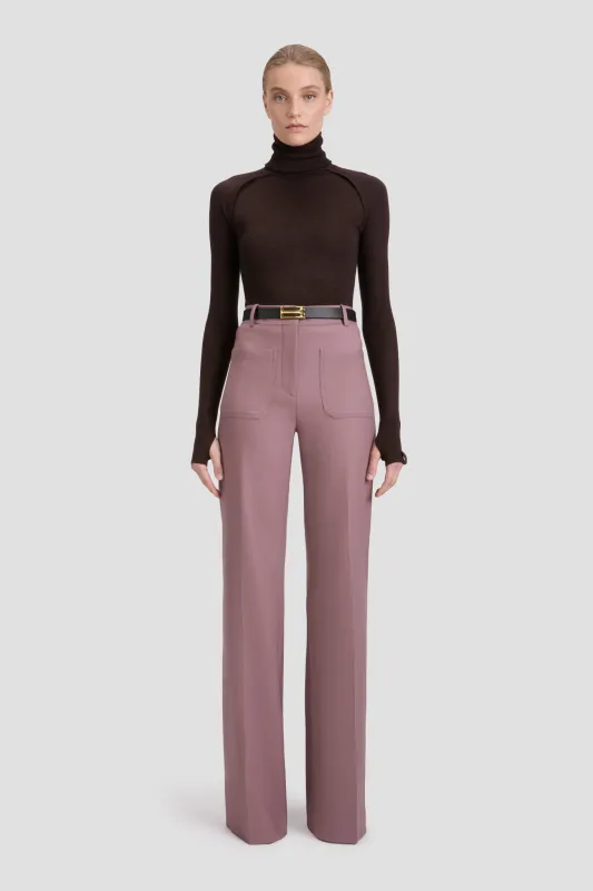 Alina Trouser In Mauve sold by Victoria Beckham