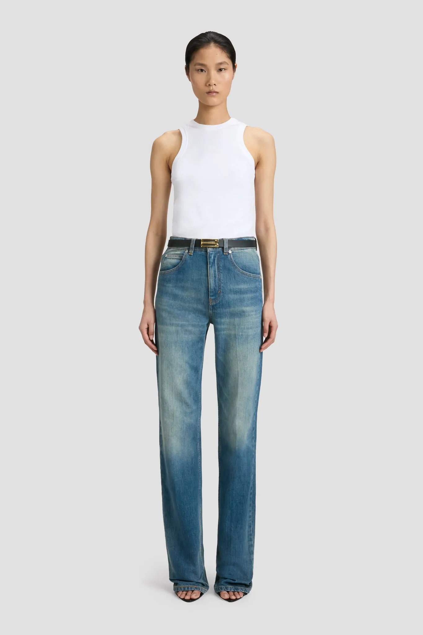 Julia High Waisted Jean In Washed Blue sold by Victoria Beckham