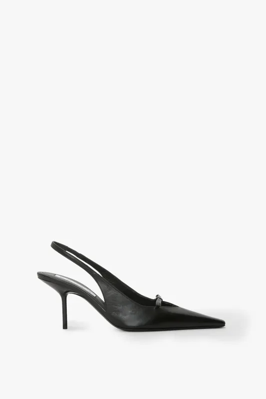 Sloan Stiletto Slingback In Black Smooth Leather sold by Victoria Beckham