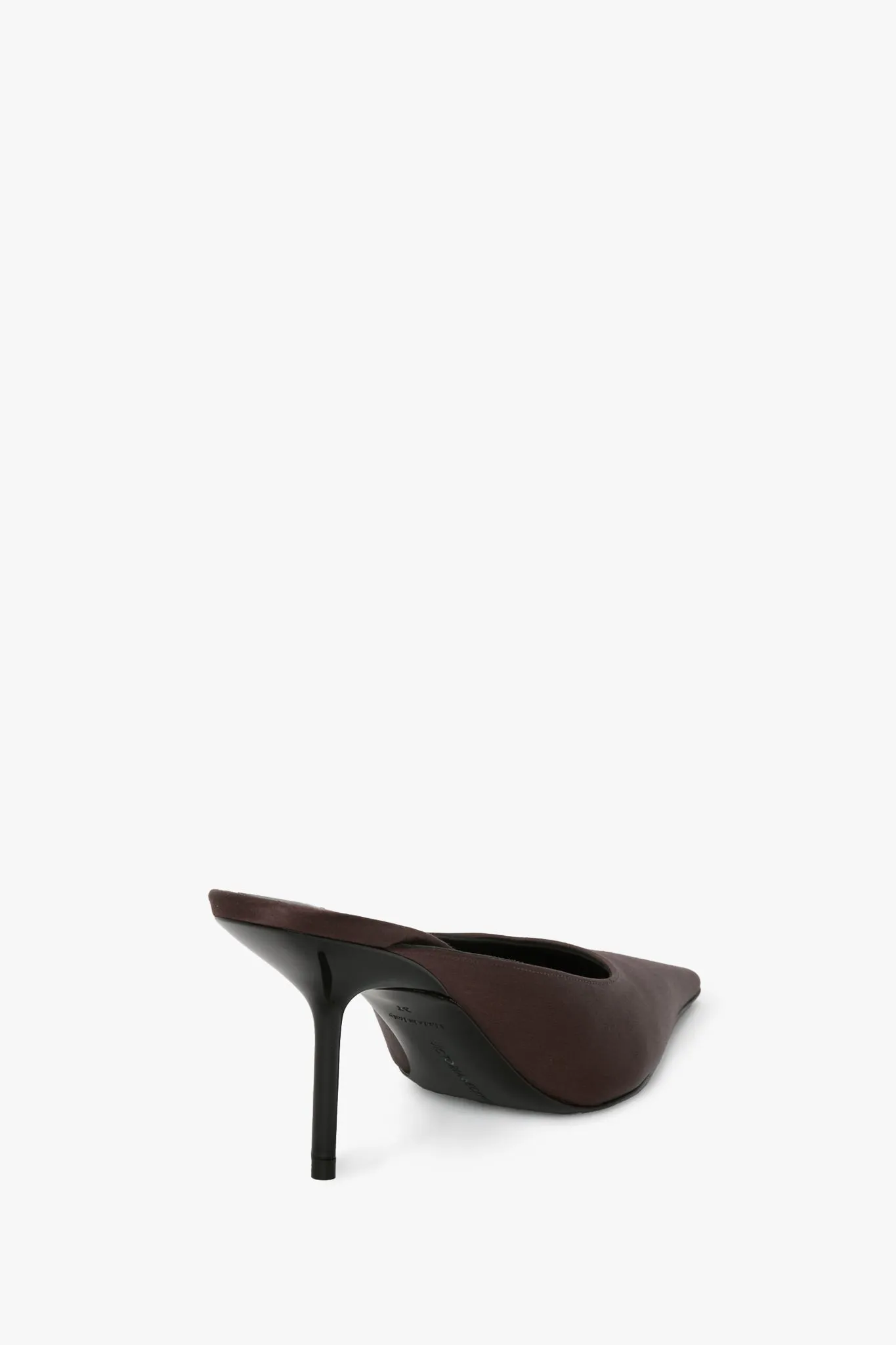 Sloan Stiletto Mule In Dark Brown Satin sold by Victoria Beckham product image thumbnail 3