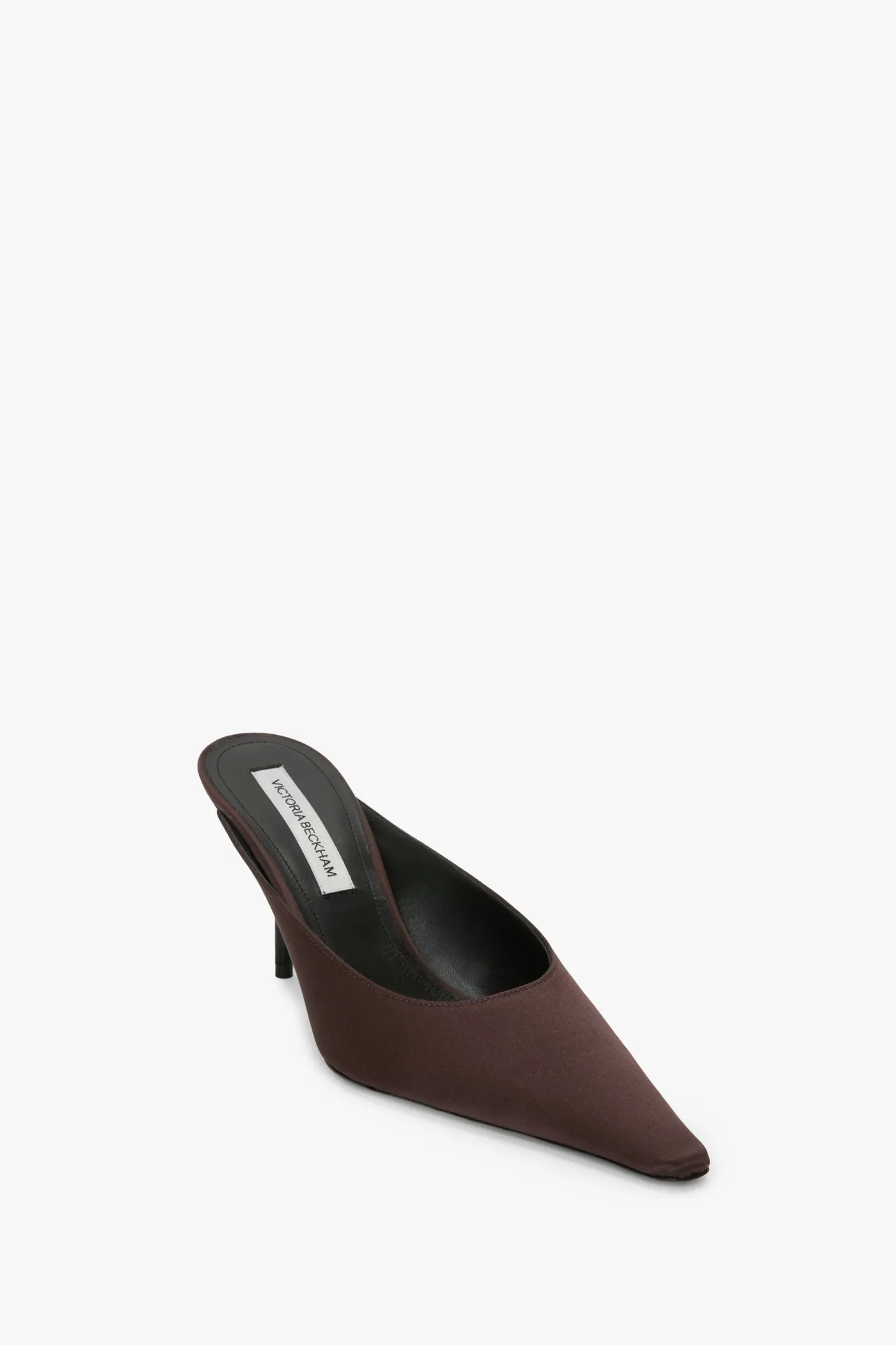 Sloan Stiletto Mule In Dark Brown Satin sold by Victoria Beckham product image thumbnail 2
