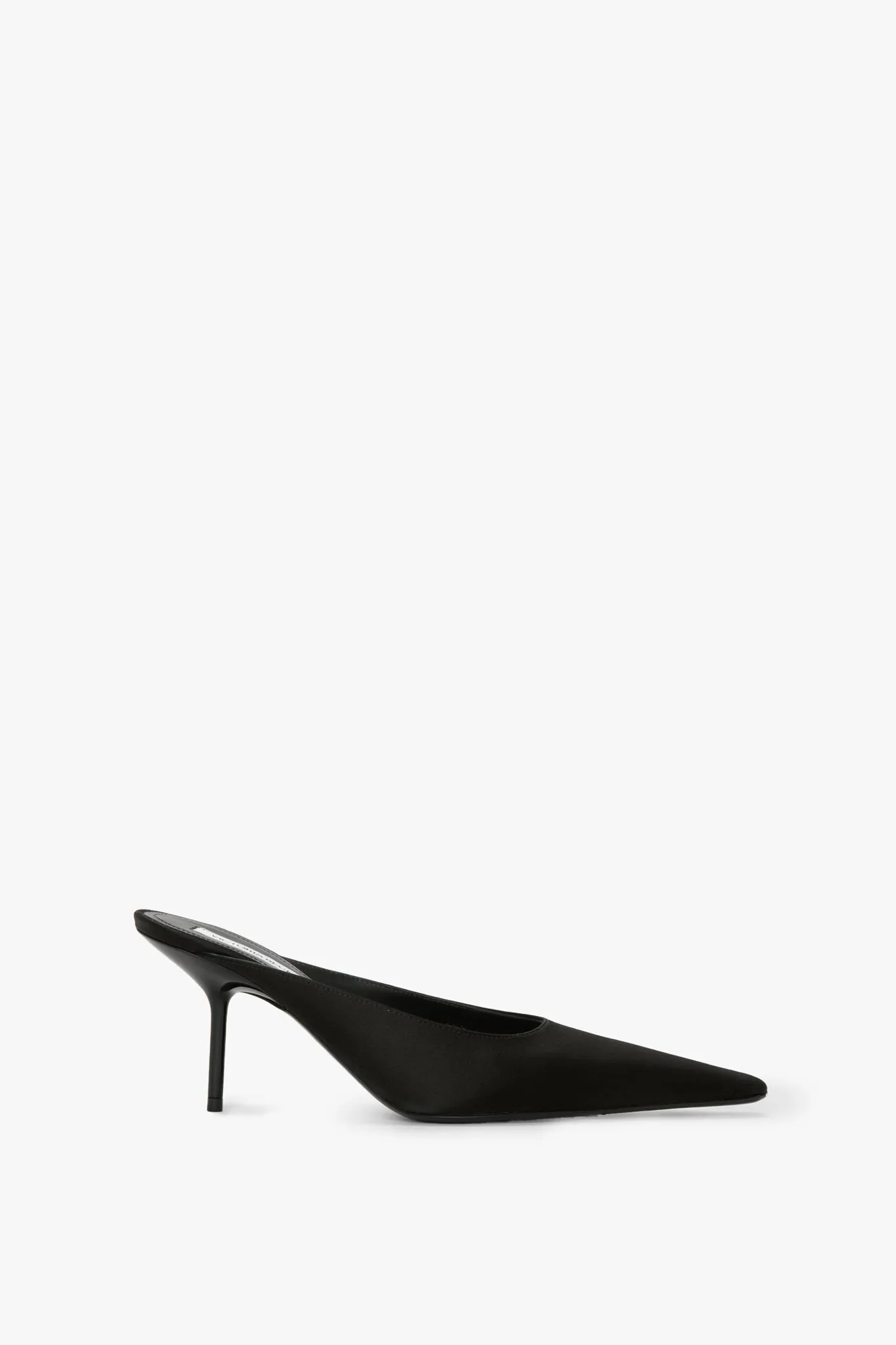 Sloan Stiletto Mule In Black Satin sold by Victoria Beckham