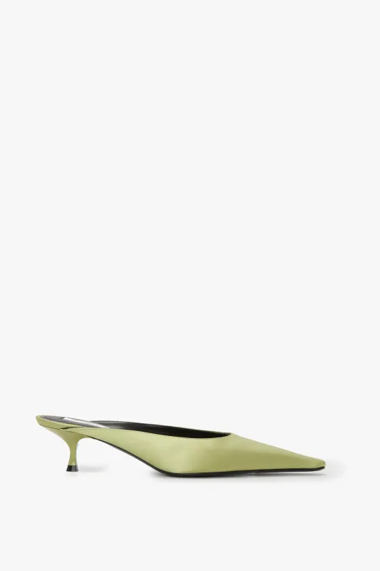Sloan Mule In Pale Green Satin sold by Victoria Beckham