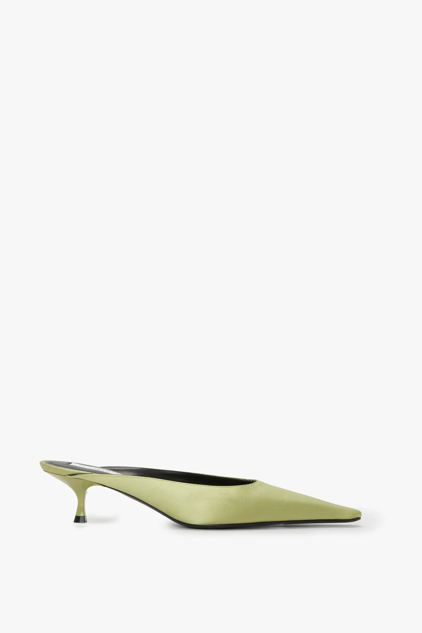 Sloan Mule In Pale Green Satin sold by Victoria Beckham