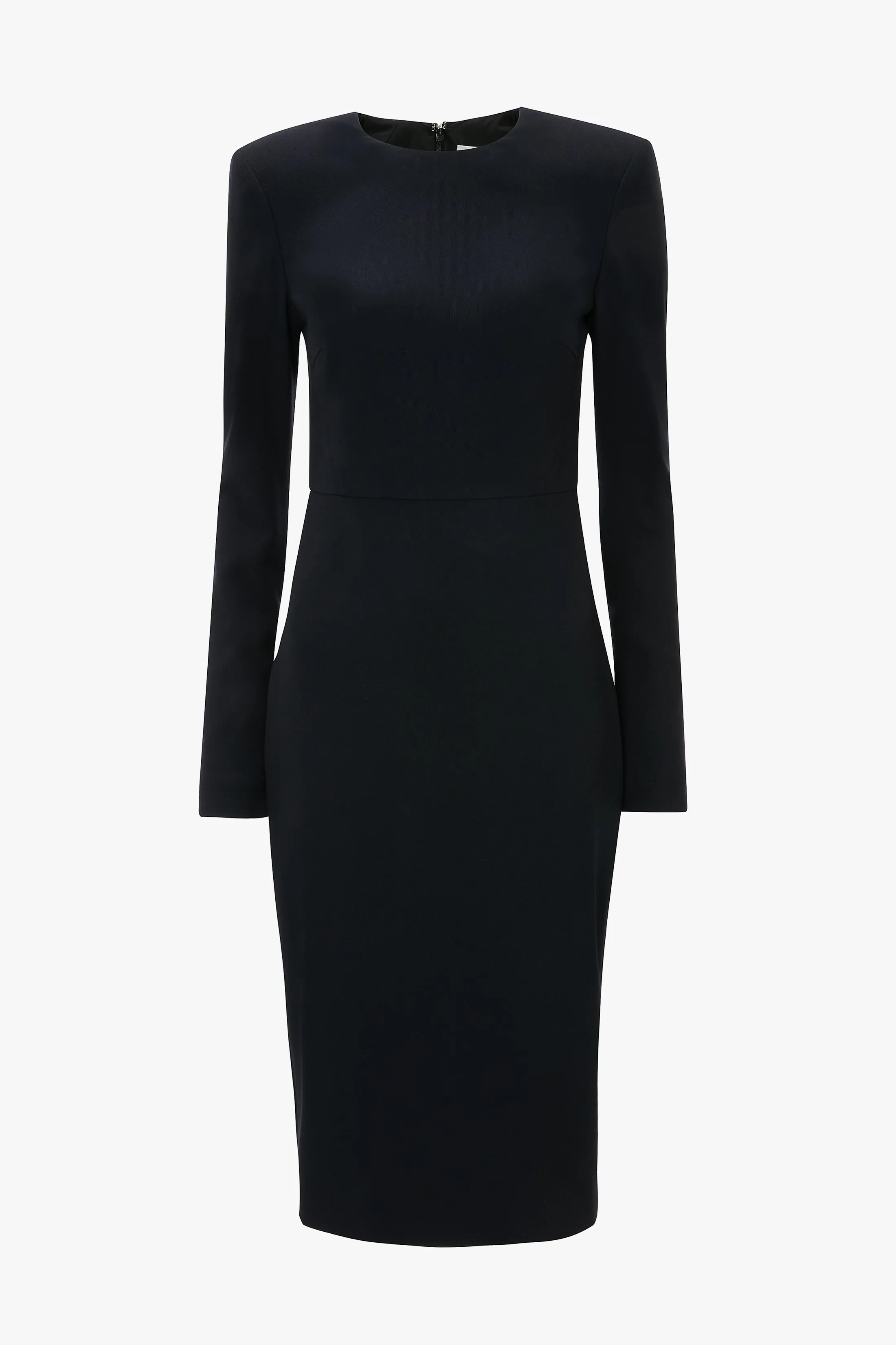 Long Sleeve Fitted T-Shirt Dress In Navy sold by Victoria Beckham product image thumbnail 5