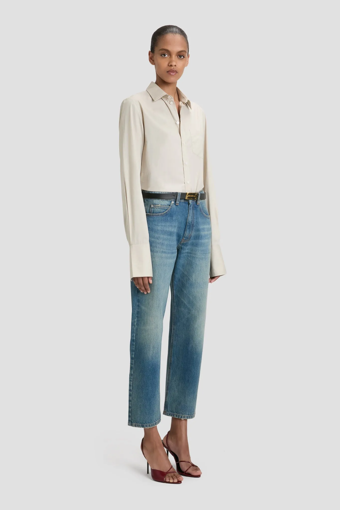 Bernie Relaxed Jean In Washed Blue sold by Victoria Beckham product image thumbnail 2