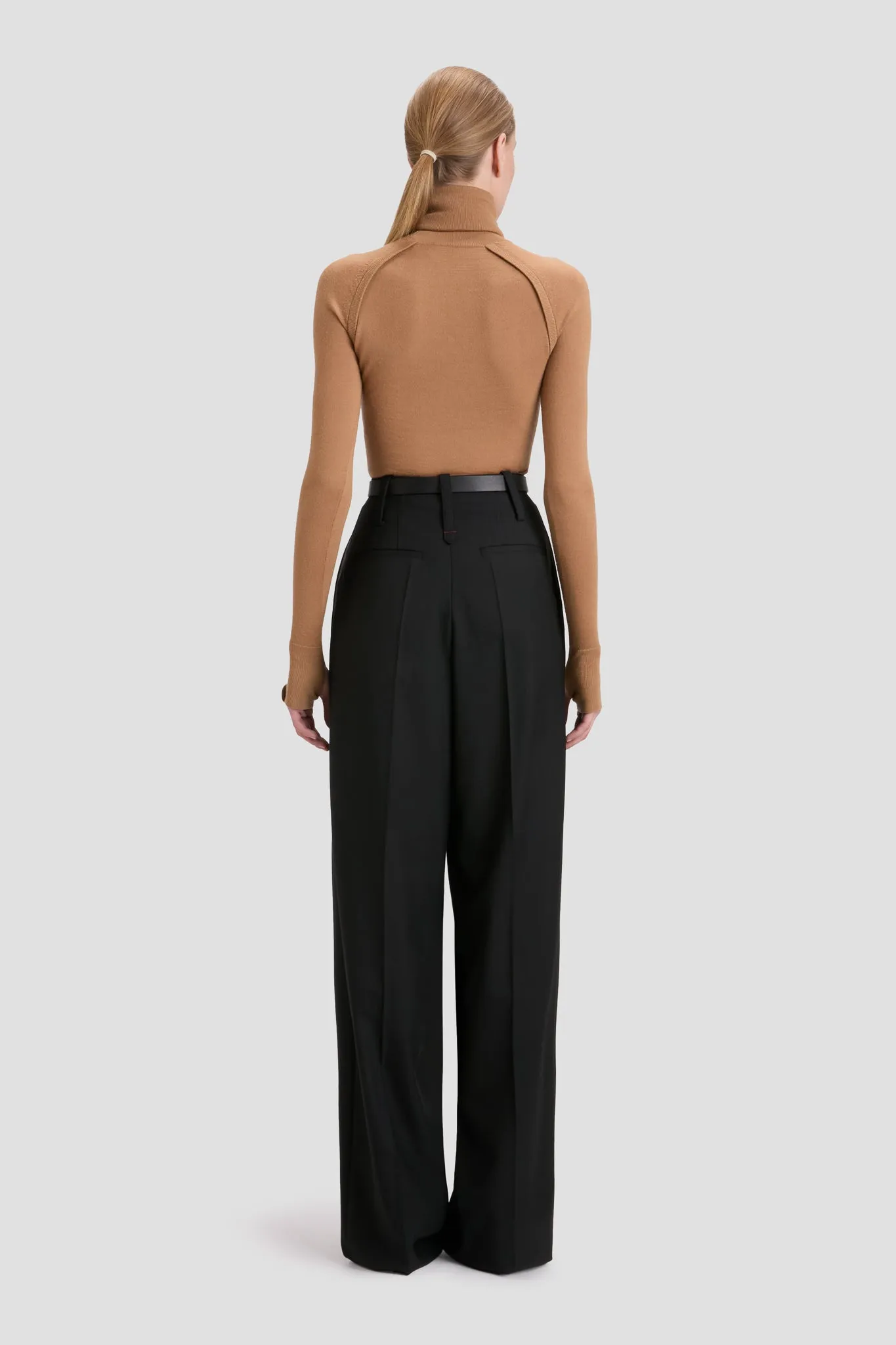 High Neck Jumper In Dark Camel sold by Victoria Beckham product image thumbnail 3