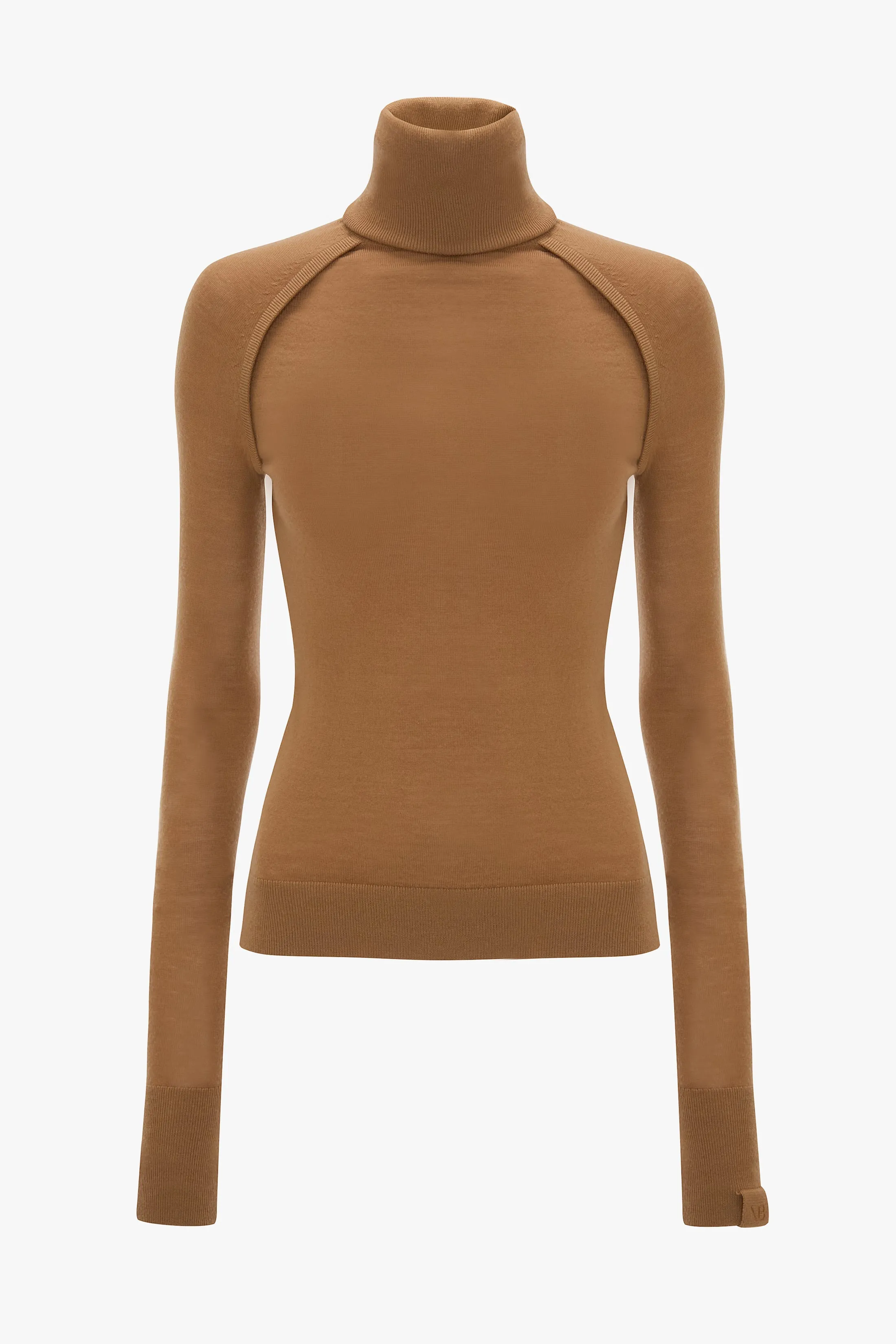 High Neck Jumper In Dark Camel sold by Victoria Beckham product image thumbnail 4