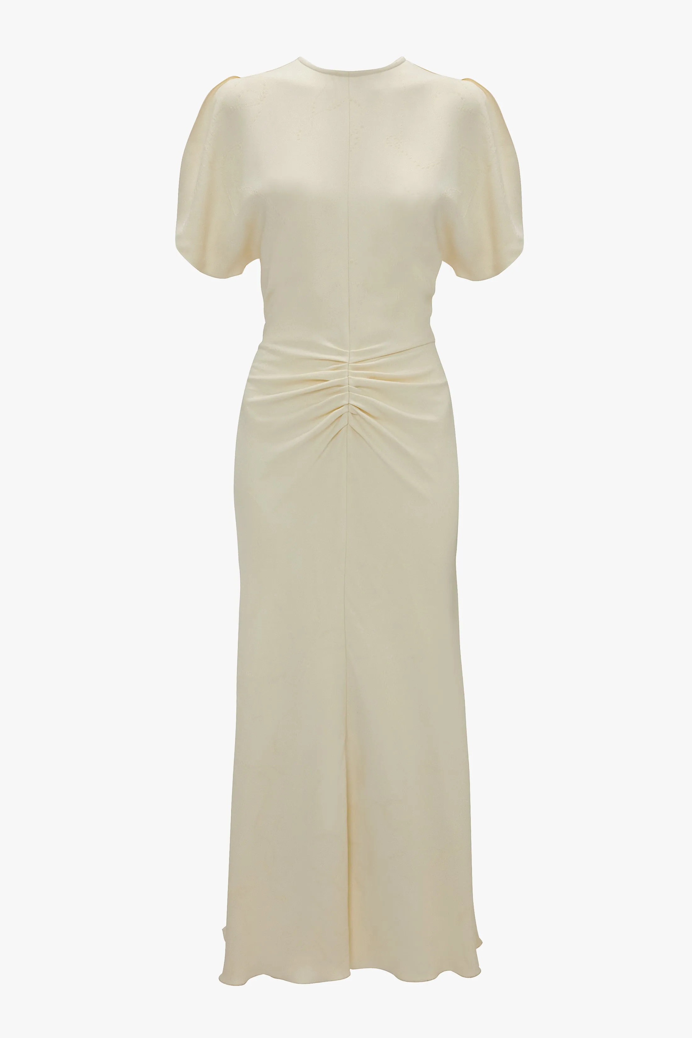 Gathered Waist Midi Dress In Ivory sold by Victoria Beckham product image thumbnail 5