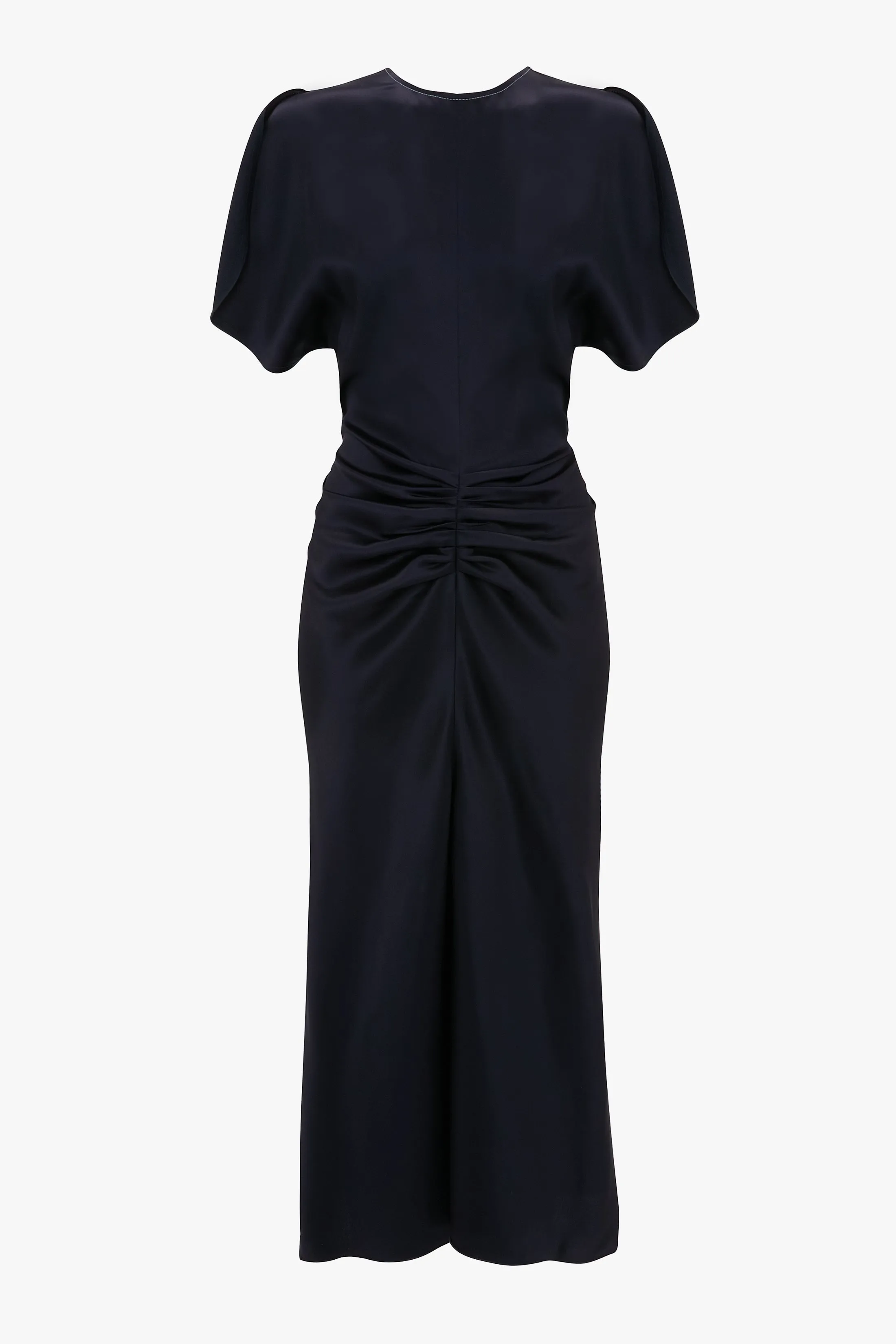 Gathered Waist Midi Dress In Midnight sold by Victoria Beckham product image thumbnail 5