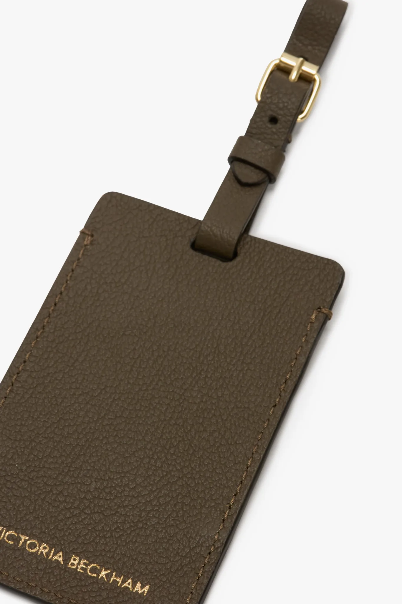 Luggage Tag In Khaki Leather sold by Victoria Beckham product image thumbnail 2