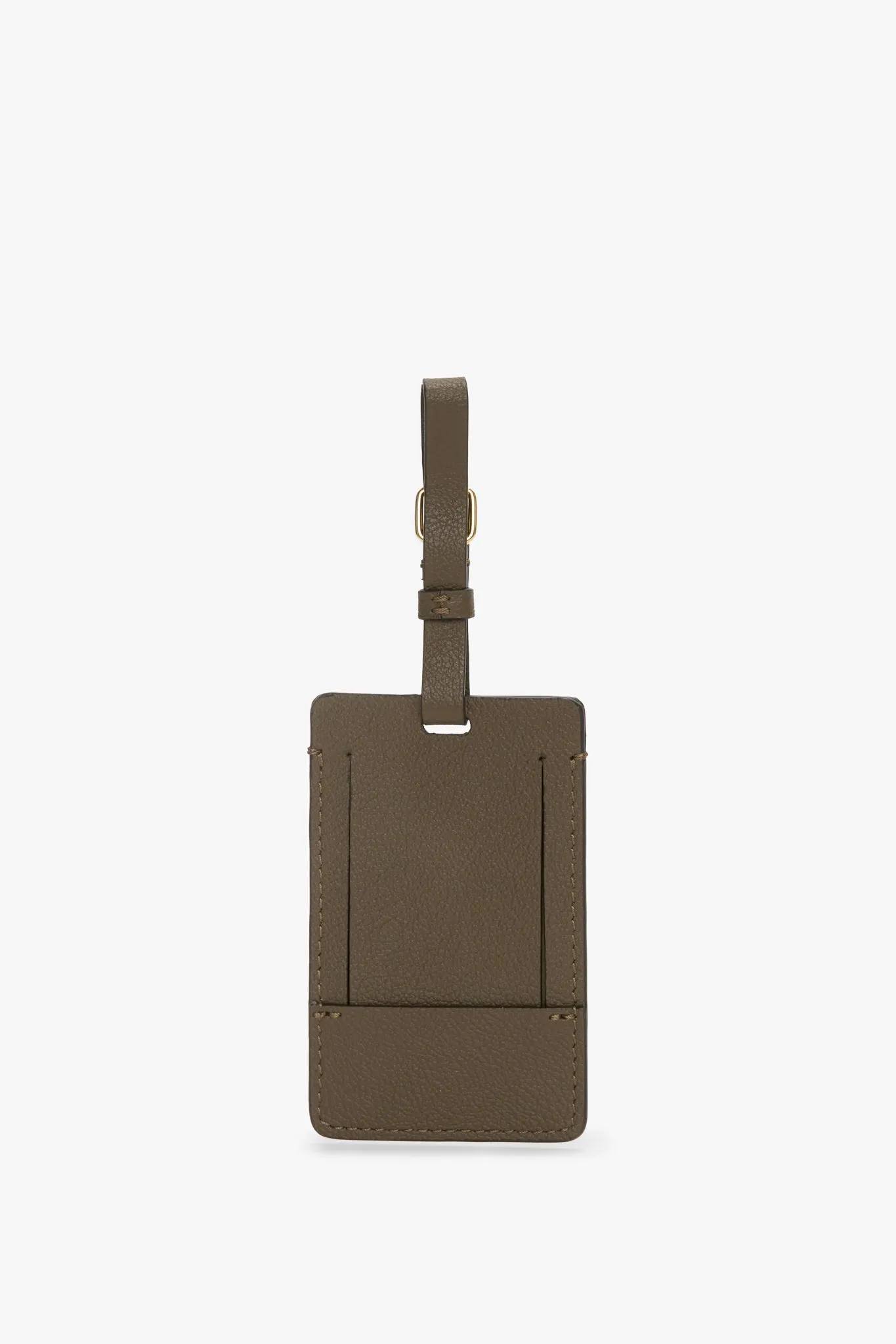 Luggage Tag In Khaki Leather sold by Victoria Beckham product image thumbnail 3