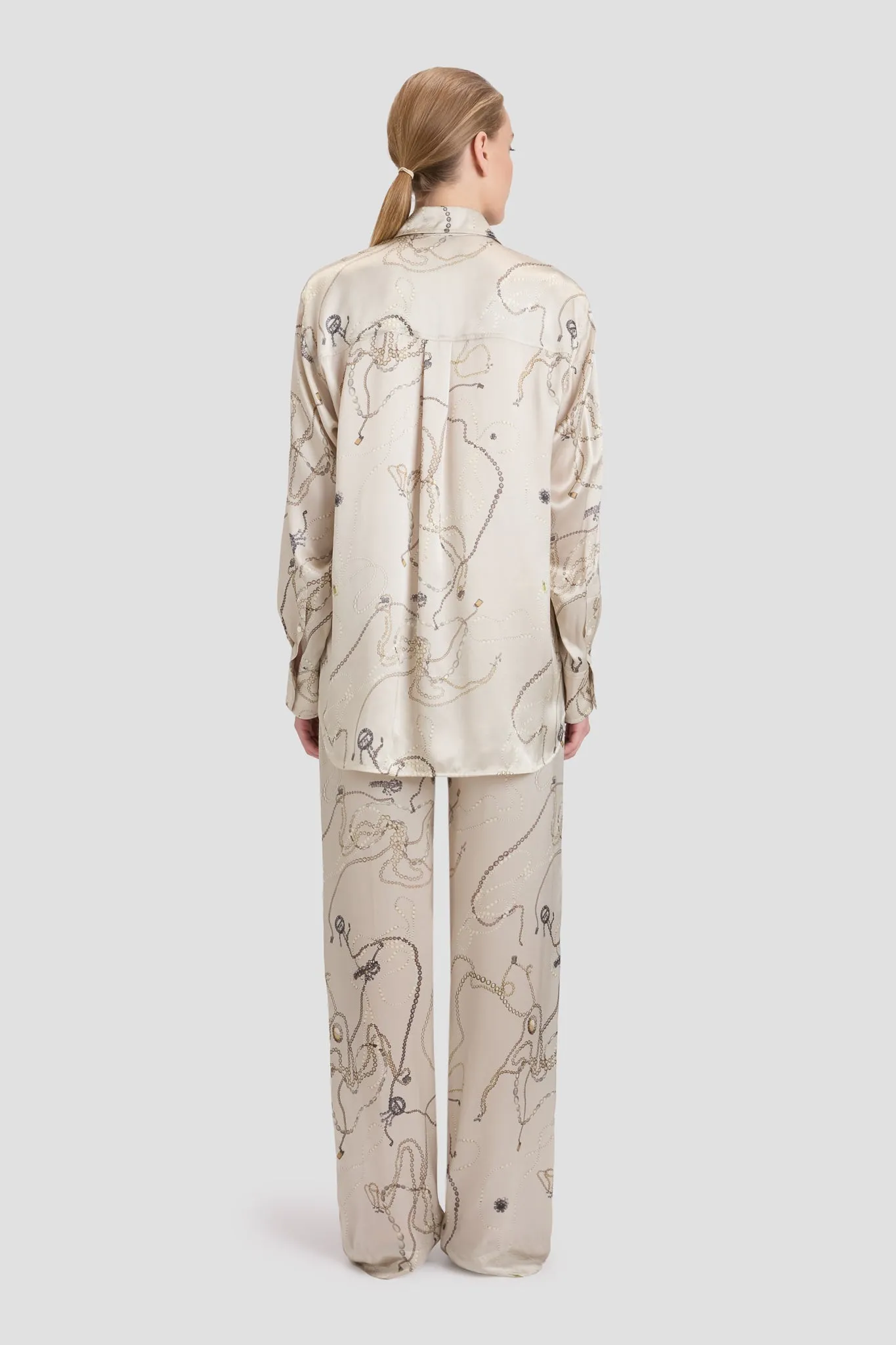 Pyjama Trouser In Pumice Jewellery Print sold by Victoria Beckham product image thumbnail 4