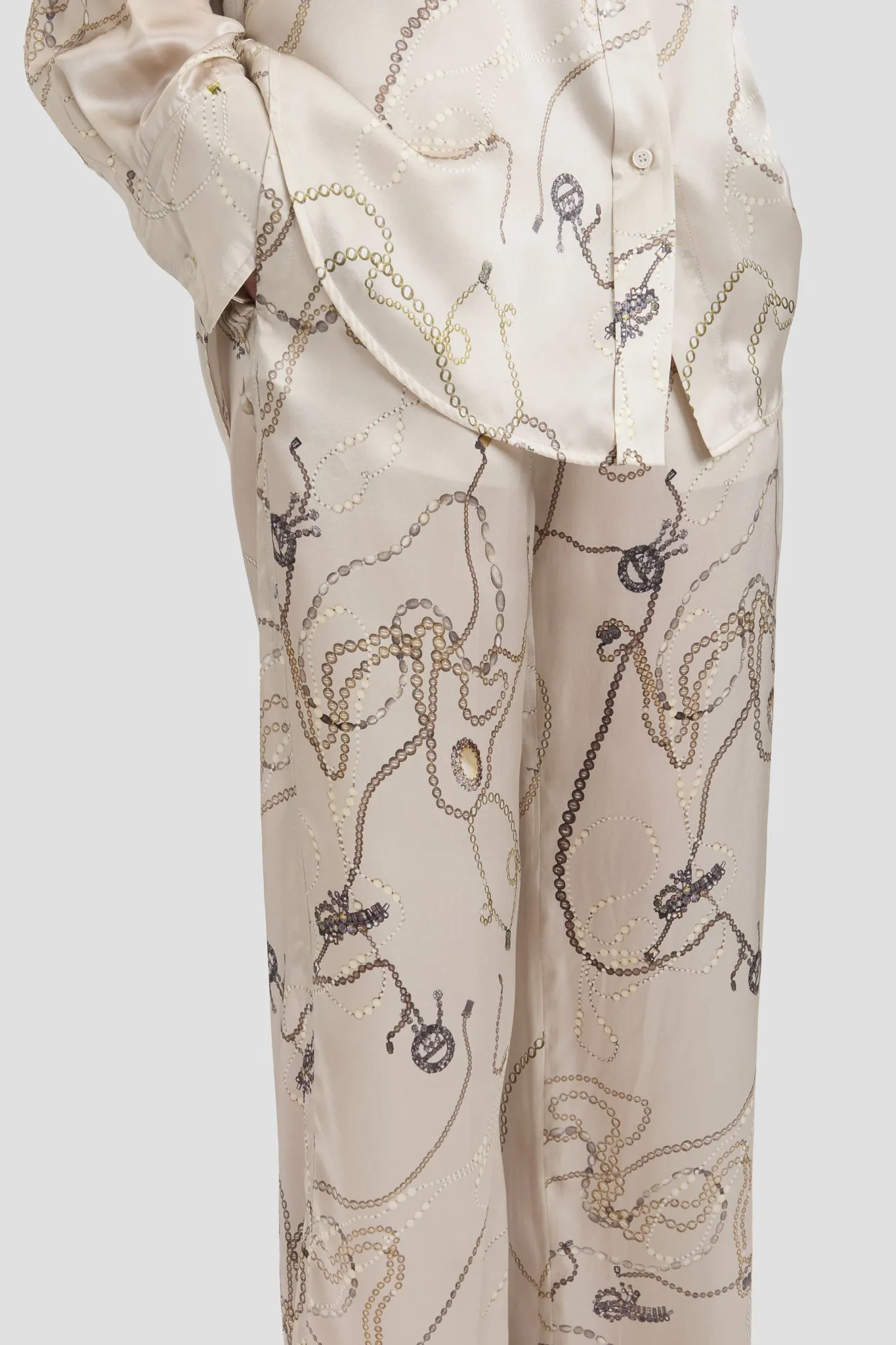 Pyjama Trouser In Pumice Jewellery Print sold by Victoria Beckham product image thumbnail 2