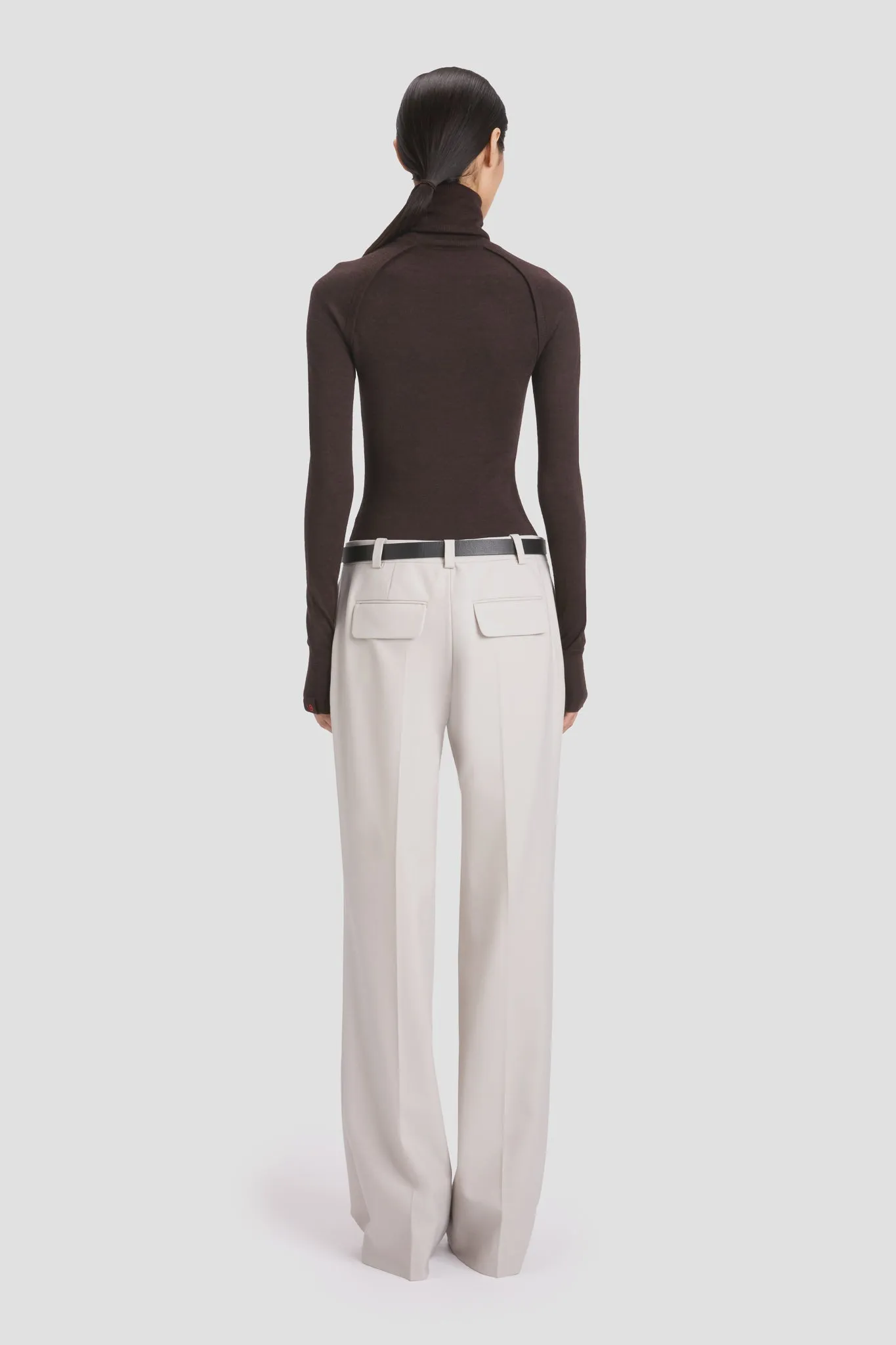 Classic Straight Leg Trouser In Pumice sold by Victoria Beckham product image thumbnail 4