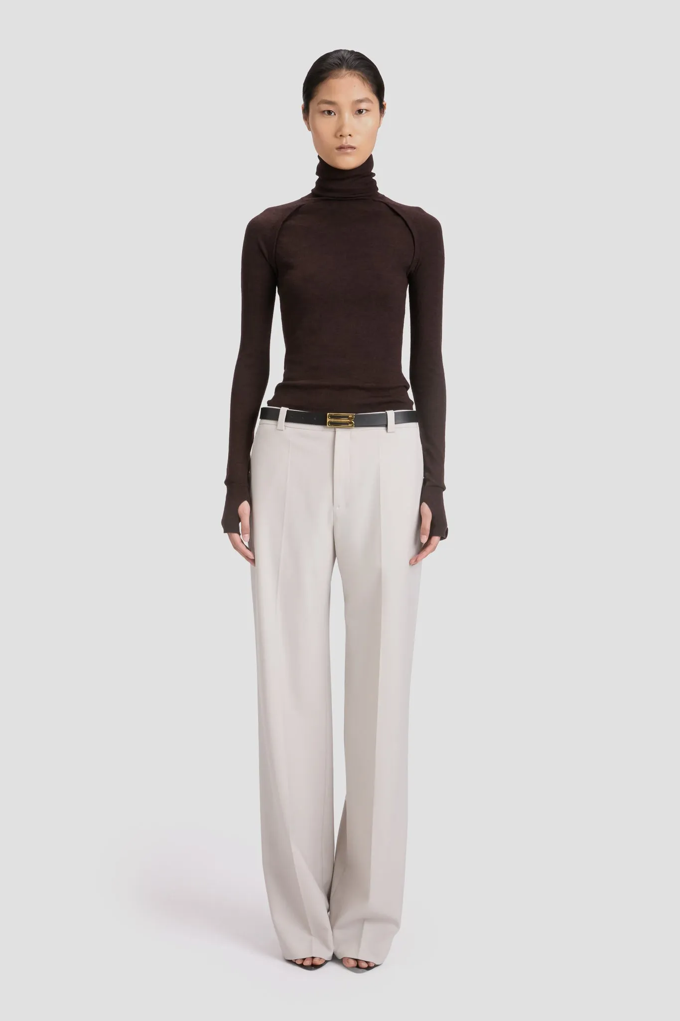 Classic Straight Leg Trouser In Pumice sold by Victoria Beckham