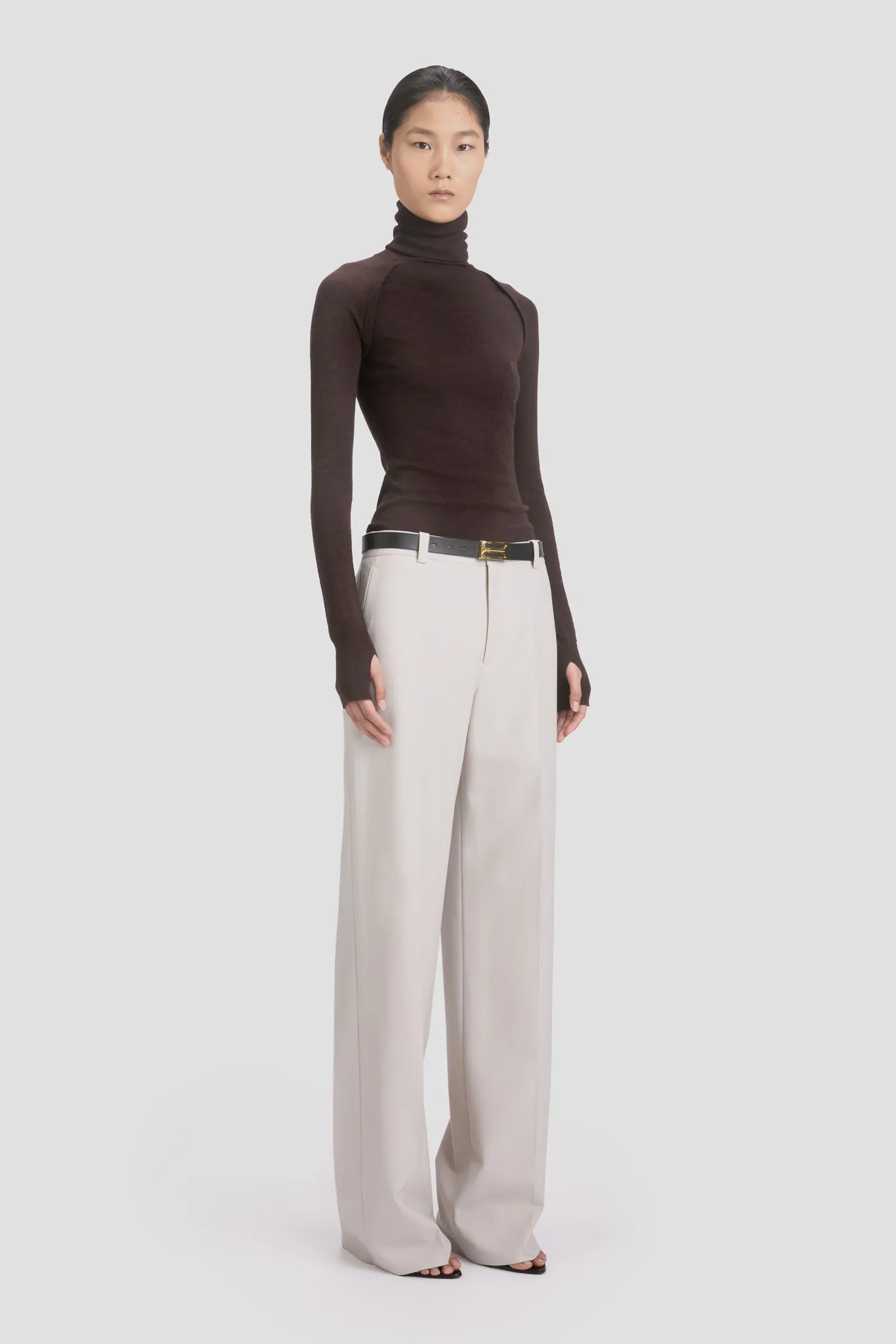 Classic Straight Leg Trouser In Pumice sold by Victoria Beckham product image thumbnail 2