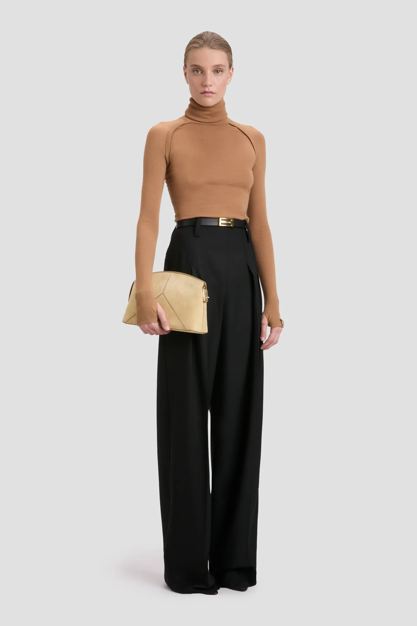 Victoria Clutch Bag In Sand Suede sold by Victoria Beckham product image thumbnail 2