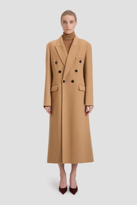 Double Faced Overcoat In Camel sold by Victoria Beckham
