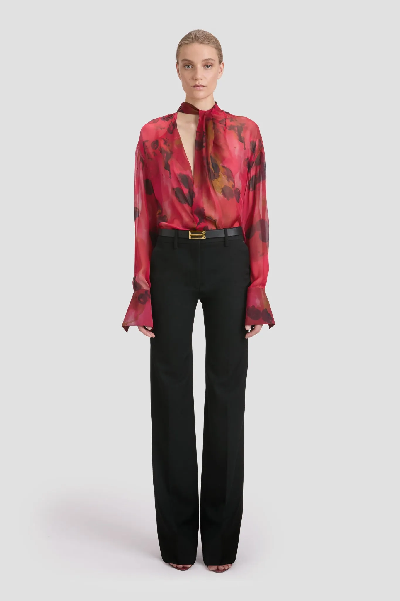 Tailored Straight Leg Trouser In Black sold by Victoria Beckham