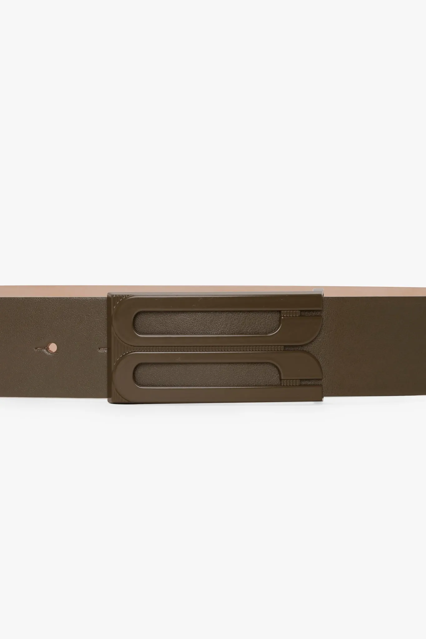 Tonal Jumbo Dorian Belt In Dark Khaki Smooth Leather sold by Victoria Beckham product image thumbnail 3