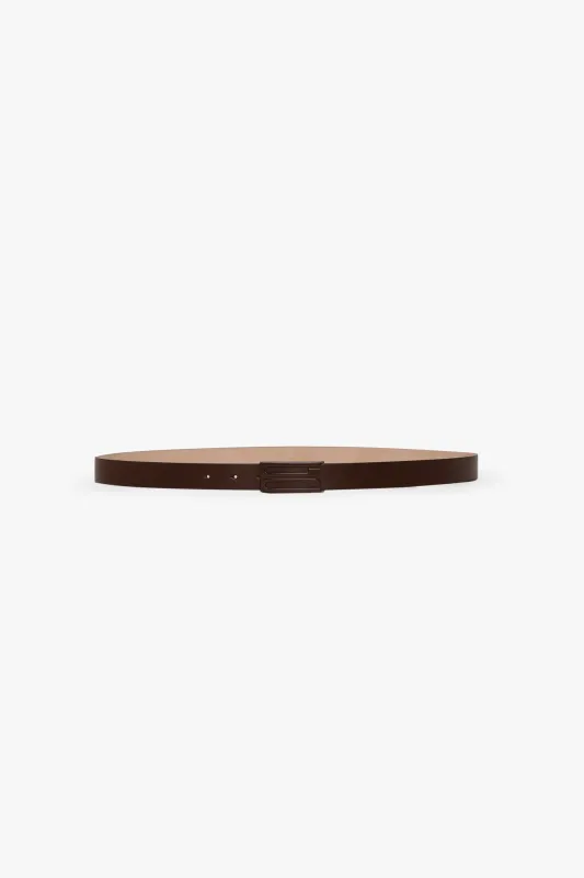 Tonal Dorian Belt In Dark Brown Smooth Leather sold by Victoria Beckham
