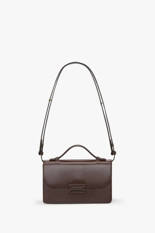 Mini Dorian Bag In Dark Brown Leather sold by Victoria Beckham