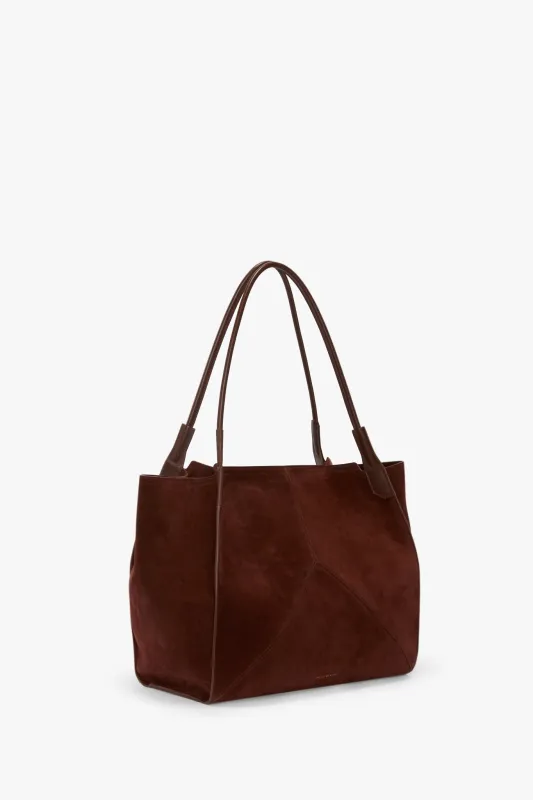 Victoria Tote In Dark Brown Suede sold by Victoria Beckham