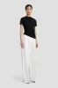 High Waisted Cinched Jean In Washed White sold by Victoria Beckham