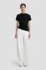 High Waisted Cinched Jean In Washed White sold by Victoria Beckham