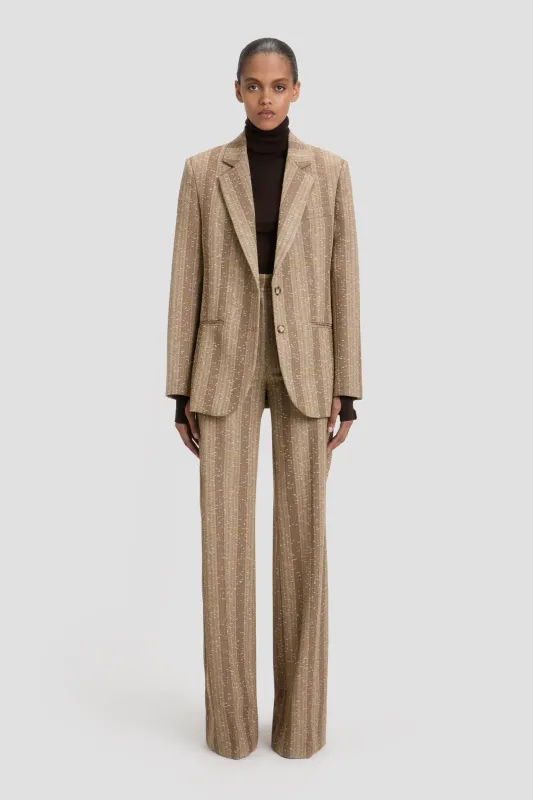 Alina Trouser In Beige-Pistachio sold by Victoria Beckham