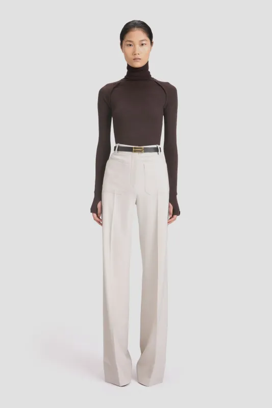 Alina Trouser In Pumice sold by Victoria Beckham
