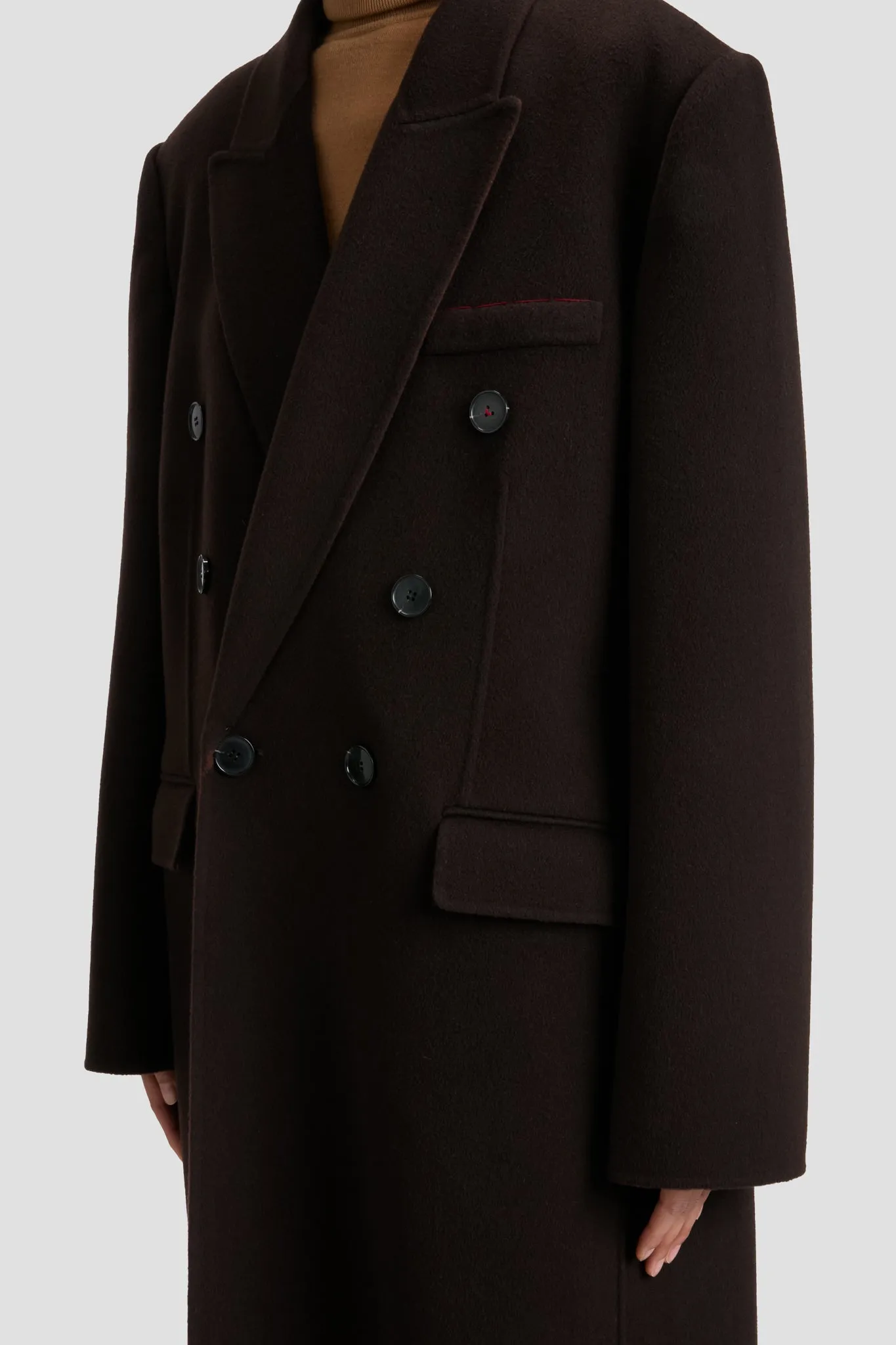 Overcoat In Dark Chocolate sold by Victoria Beckham product image thumbnail 4