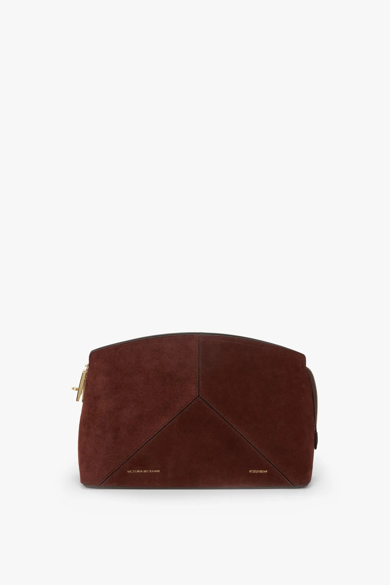 Victoria Clutch Bag In Dark Brown Suede sold by Victoria Beckham