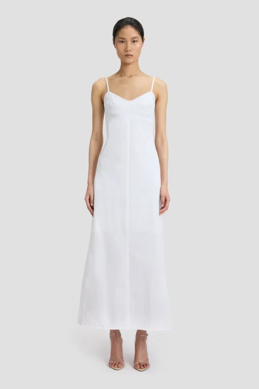 Cami Fit And Flare Midi Dress In White made by Victoria Beckham