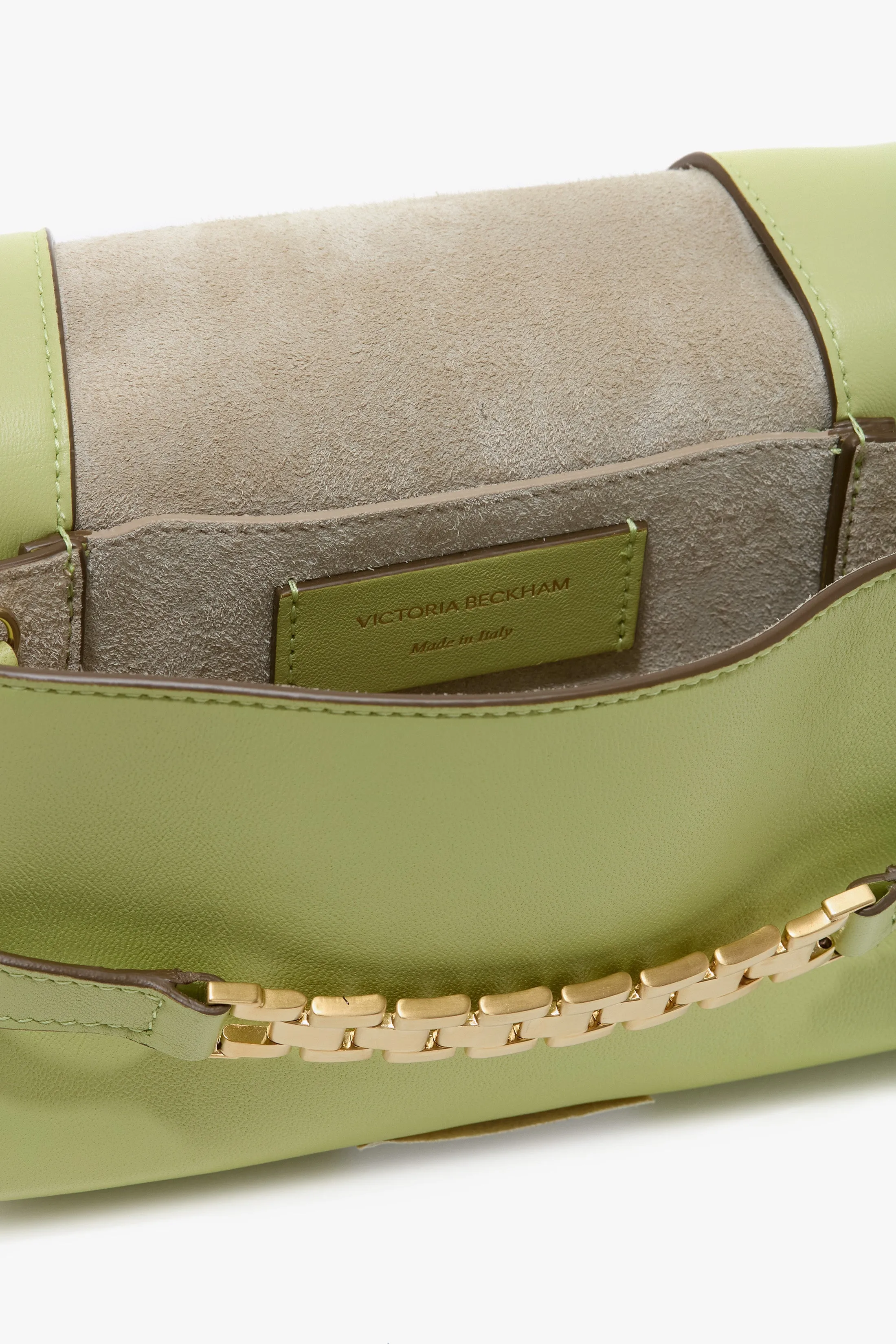 Mini Chain Pouch Bag With Long Strap In Avocado Leather sold by Victoria Beckham product image thumbnail 5